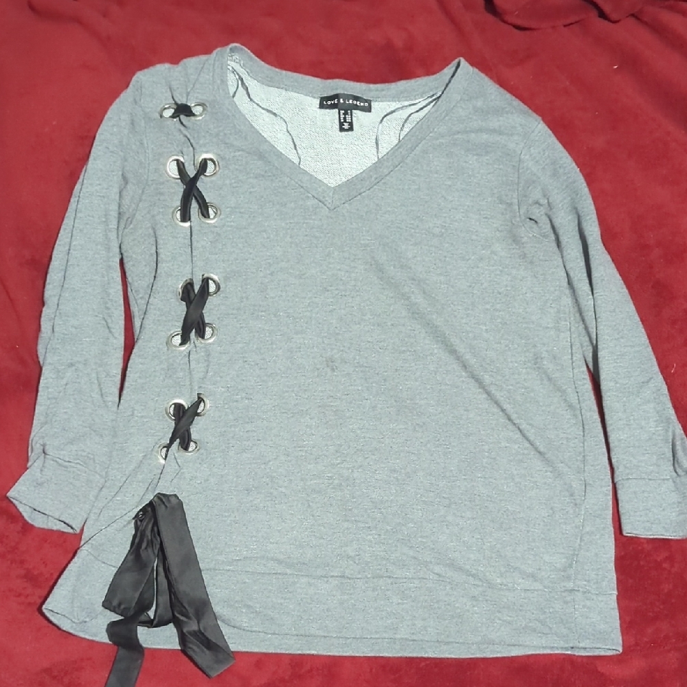 Love & Legend Heather Gray Sweater